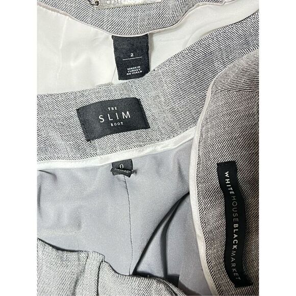 White House Black Market Grey 2pc Business Suit Size 0/2 - Picture 4 of 4